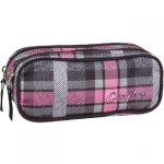 Szary Różowy Piórnik CP Szkolny CoolPack Młodzieżowy Scotish Dawn [78443CP]
