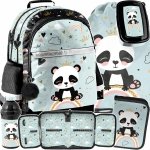 PANDA MIŚ PLECAK KOMPLET 5 ele. SZKOLNY DZIEWCZĘCY DO 1 KLASY Z MISIEM