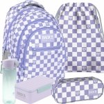 PLECAK BACKUP SZACHOWNICA MŁODZIEŻOWY DLA DZIEWCZYNY SZKOLNY KOMPLET 5el