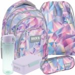 ZESTAW 5w1 PLECAK BACKUP REFLEKSY SZKOLNY MŁODZIEŻOWY PASTELOWY