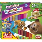 Bambino Plastelina 24 Kolorów Złota Srebrna + Podkładka [001901]