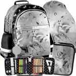 KOMPLET 3w1 KONIE PLECAK SZKOLNY DLA UCZENNIC DO KLAS 1-4 Z KONIEM HORSE