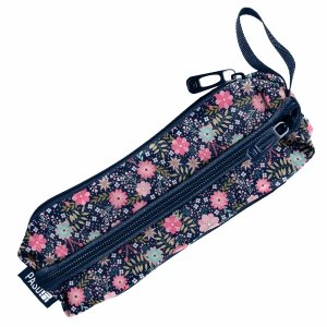 Młodzieżowy Szkolny Piórnik dla Uczennicy Kwiatki 3-Komorowy  [PPGU20-007]