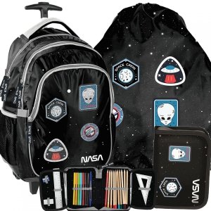 Plecak NASA na Kółkach Kosmiczny Szkolny dla Chłopaków Ufo [PP20NS-997]