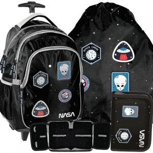 Plecak na Kołach Szkolny Nasa Kosmiczny Zestaw Czarny [PP20NS-997]