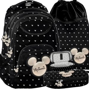 Plecak Myszka Mini Minnie dla Dziewczynki Nastolatki Czarny BeUniq [DIBL-2708]