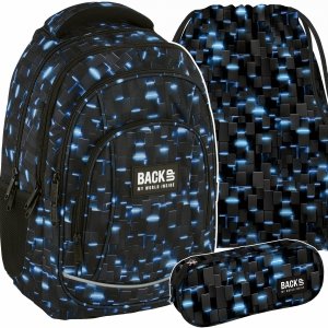 PLECAK BACKUP SZKOLNY MŁODZIEŻOWY DLA CHŁOPAKA 4 kom. BYTEWAVE ZESTAW 3w1