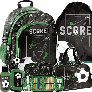 PLECAK PIŁKA NOŻNA SZKOLNY DO 1 KLASY SZKOŁY PODSTAWOWEJ ZESTAW 6 ele PASO
