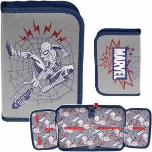 Jednokomorowy Rozkładany Piórnik Marvel SPIDERMAN Szkolny do Podstawówki Chłopięcy do klas 1-4