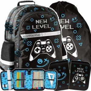 PLECAK GAMEPAD SZKOLNY GAMER DO PODSTAWÓWKI ZESTAW 3w1 GAMING DLA CHŁOPAKA