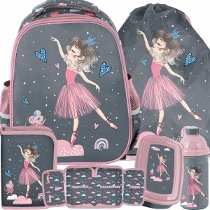 Dziewczęcy Plecak Szkolny Premium Paso Komplet 5w1 [PP23BA-565]