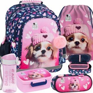 PIES PLECAK DERFORM DLA UCZENNIC SZKOLNY KOMPLET 5w1 DO PODSTAWÓWKI DOG