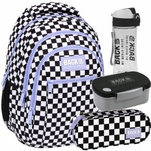 SZACHOWNICA PLECAK FIOLET ZESTAW 4 ele MŁODZIEŻOWY BACKUP SZKOLNY KRATKA