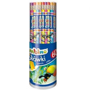 Ołówek HB Bambino Okrągły Szkolny z Gumką Grafitowy 1 szt.