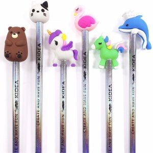 6szt komplet Ołówek HB Ołówki z Figurkami Kidea Derform [OFKA]