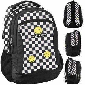 SMILEY PLECAK DLA MŁODZIEŻY SZACHOWNICA SZKOLNY PASO BEUNIQ KRATOWNICA