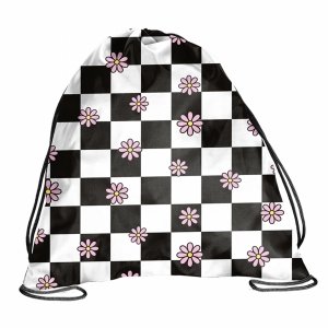 SZACHOWNICA w KWIATY BeUniq WOREK NA WF STRÓJ KAPCIE OBUWIE DZIEWCZĘCY