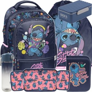 STITCH KOMPLET 5w1 PLECAK DO SZKOŁY STICH DZIEWCZĘCY DO KLAS 1-4