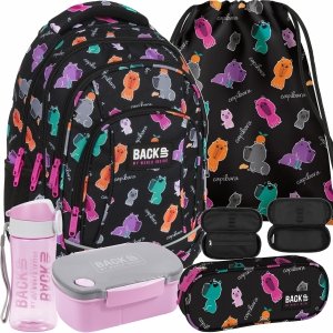 BACKUP KOMPLET 5w1 PLECAK MŁODZIEŻOWY DO SZKOŁY DERFORM DZIEWCZĘCY