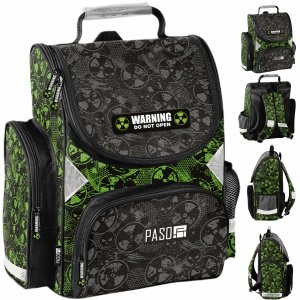 TORNISTER WARNING ALERT SZKOLNY DLA CHŁOPAKÓW DO KLAS 1-4 PODSTAWÓWKI PASO