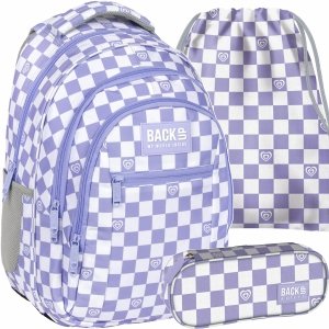 SZACHOWNICA MŁODZIEŻOWY PLECAK BACKUP DZIEWCZĘCY SZKOLNY ZESTAW 3w1