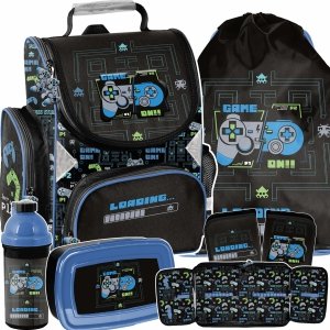 TORNISTER GAMEPAD GRY SZKOLNY GAMING DLA CHŁOPAKA DO KLAS 1-4 KOMPLET 5w1