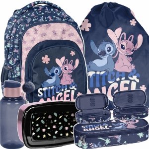 STITCH PLECAK DO SZKOŁY TORNISTER DLA DZIEWCZYNY LILO i STICH KOMPLET 5ele