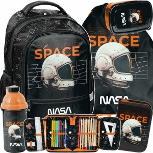 NASA PLECAK SZKOLNY DO PODSTAWÓWKI DO 1 KLASY ZESTAW 5w1 CHŁOPIĘCY KOSMOS