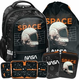 NASA PLECAK SZKOLNY DO PODSTAWÓWKI DO 1 KLASY ZESTAW 3el CHŁOPIĘCY KOSMOS