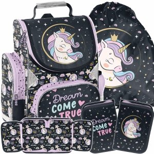 JEDNOROŻEC TORNISTER SZKOLNY DLA DZIEWCZYNEK KOMPLET 3ele. UNICORN PASO