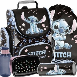 STITCH TORNISTER  DO KLAS 1-4 DLA UCZENNIC KOMPLET 5w1 STICH i LILO PLECAK