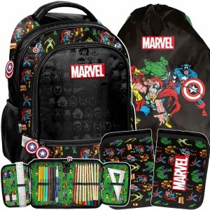 MARVEL PLECAK SZKOLNY DO PODSTAWÓWKI AVENGERS ZESTAW 3w1 DLA CHŁOPAKA