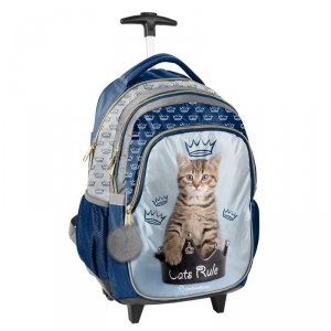 Plecak z Kotem na Kółkach Kot Szkolny dla Dziewczyny