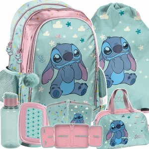 STITCH PLECAK SZKOLNY KOMPLET 6 ele DZIEWCZĘCY DO 1 KLASY STICH i LILO PASO