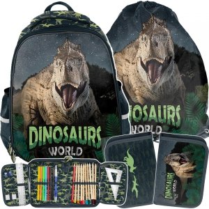 Plecak chłopięcy Park Jurajski Dinozaury  Szkolny Tyranozaur [PP23DZ-565]