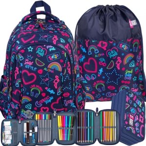 Szkolny Plecak dla Dziewczyny Neon St.Right Młodzieżowy [BP26]