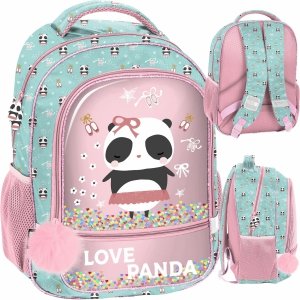 Szkolny Plecak dla Dziewczyny z Misiem Panda do 1 klasy [PP22AD-260]