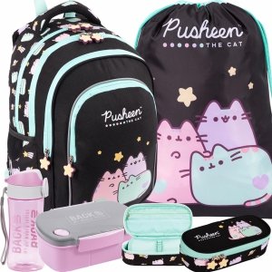 PUSHEEN PASTEL KOMPLET 5w1 MAJEWSKI DLA DZIEWCZYNY PLECAK KOT KOTKI