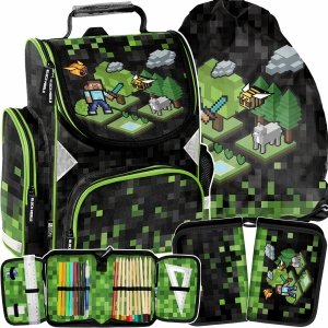 PASO PIKSELE TORNISTER SZKOLNY MINECRAFT GRA CHŁOPIĘCY GAMER GAMING
