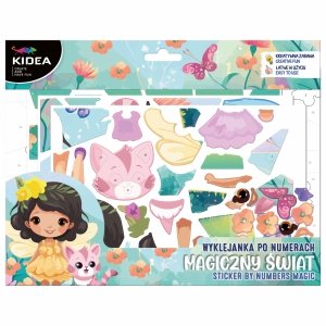 WYKLEJANKA PO NUMERACH ZESTAW KREATYWNY WRÓŻKA KOTEK MAGIC KIDEA