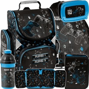 GAMER TORNISTER GRA SZKOLNY GAMING GRY DLA CHŁOPAKÓW KOMPLET 5w1