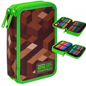 Minecraft Piórnik Cp Coolpack Szkolny 2 kom. Piksele z Wyposażeniem [C66199/E]