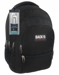 Czarny Plecak Młodzieżowy BackUP Szkolny [PLB1C27]
