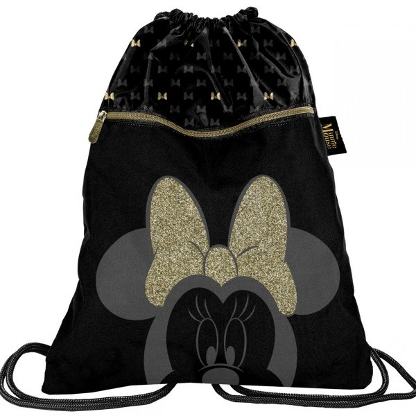 2 Komorowy Worek Myszka Mini Minnie Duży Czarny na Buty BeUniq [DISG-713]