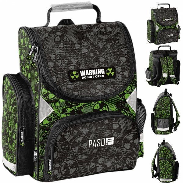 TORNISTER WARNING ALERT SZKOLNY DLA CHŁOPAKÓW DO KLAS 1-4 PODSTAWÓWKI PASO