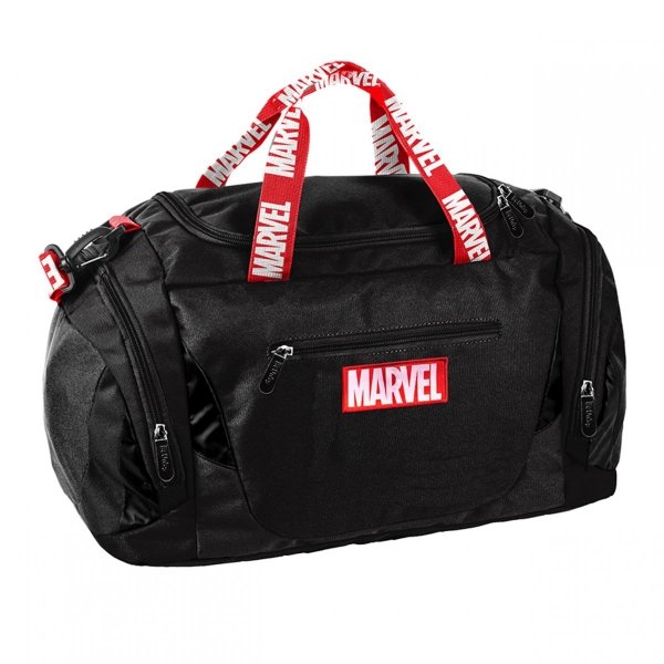 Marvel Czarna Torba Sportowa Podróżna na Siłownię Fitness [AMAR-019]