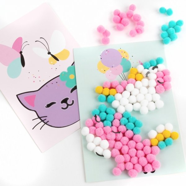POMPONIASTE WYKLEJANKI UNICORN KIDEA JEDNOROŻEC