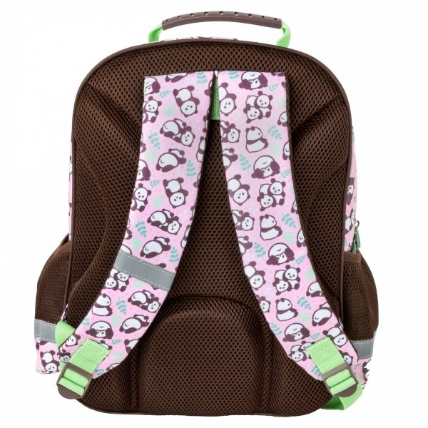 PANDA PLECAK z MISIEM DLA UCZENNIC SZKOLNY DZIEWCZĘCY DO 1 KLASY ZESTAW 3w1