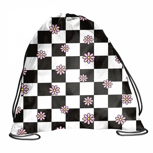 SZACHOWNICA w KWIATY BeUniq WOREK NA WF STRÓJ KAPCIE OBUWIE DZIEWCZĘCY