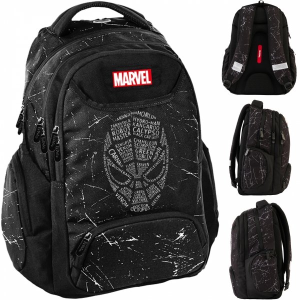 SPIDERMAN PLECAK SZKOLNY CZARNY BEUNIQ MŁODZIEŻOWY MARVEL DLA CHŁOPAKOW